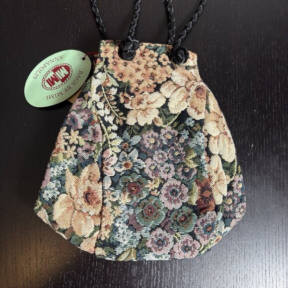Vintage 90s Floral Tapestry Purse Handbag Convertible Bags by Mimi NEW/NWT - Picture 2 of 9